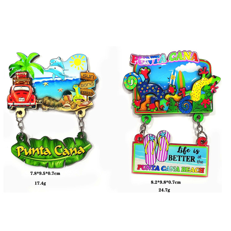 Pamiątkowy magnes na lodówkę z możliwością personalizacji w stylu śródziemnomorskim 3D