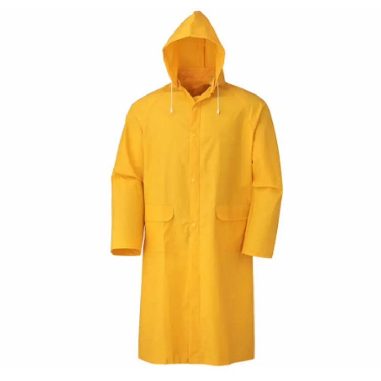 Niestandardowy ciężki płaszcz przeciwdeszczowy PVC Wodoodporny deszcz poncho