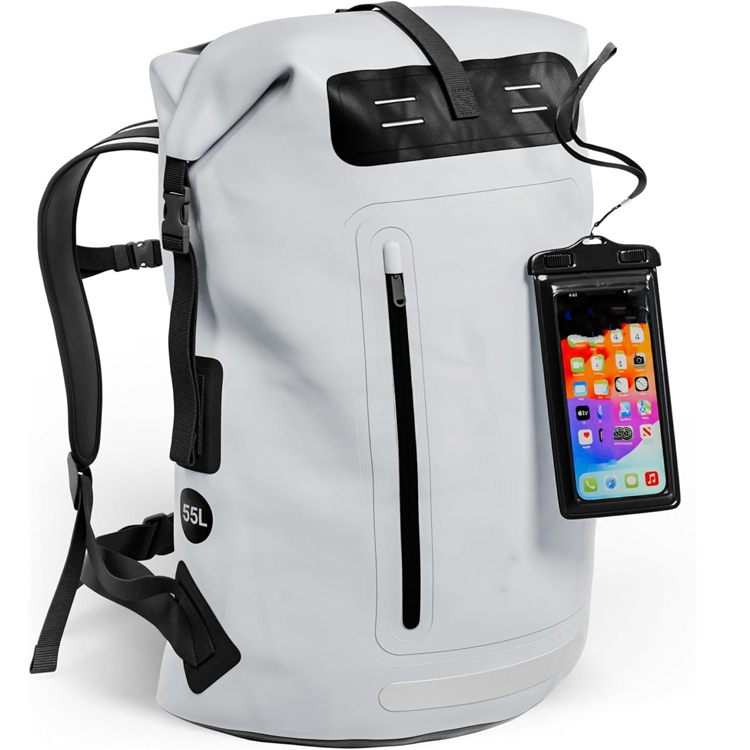 Niestandardowa sucha torba zewnętrzna o dużej wytrzymałości i zamykana na rolce