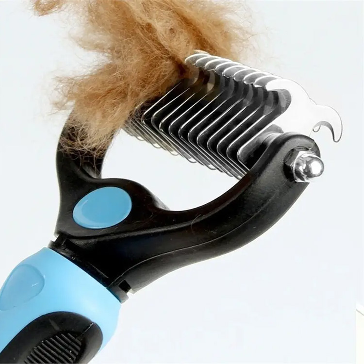 Dwustronna dehedding Dematting Hairing Brush grzebień