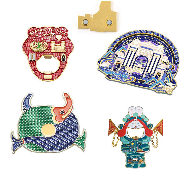 Brokatowe metalowe magnesy na lodówkę Promocyjne magnesy na lodówkę