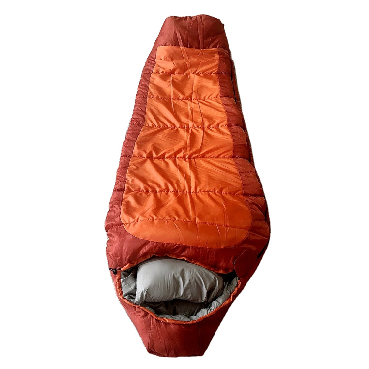 Gorąca sprzedaż śpiwór mumia dla dorosłych z poduszką do uprawiania turystyki pieszej