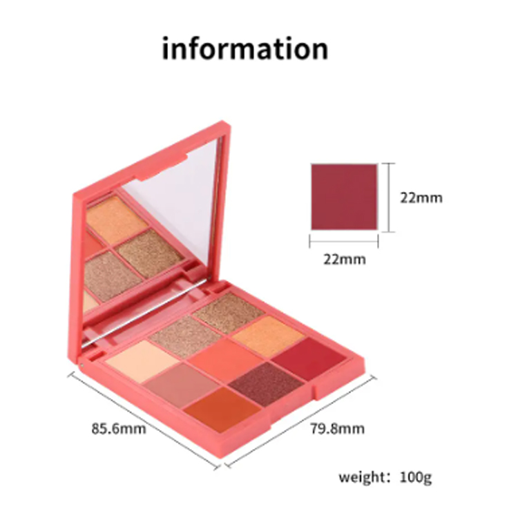 Makeup Shimmer Matte 9 Kolor Square Ckseshadow Paleta