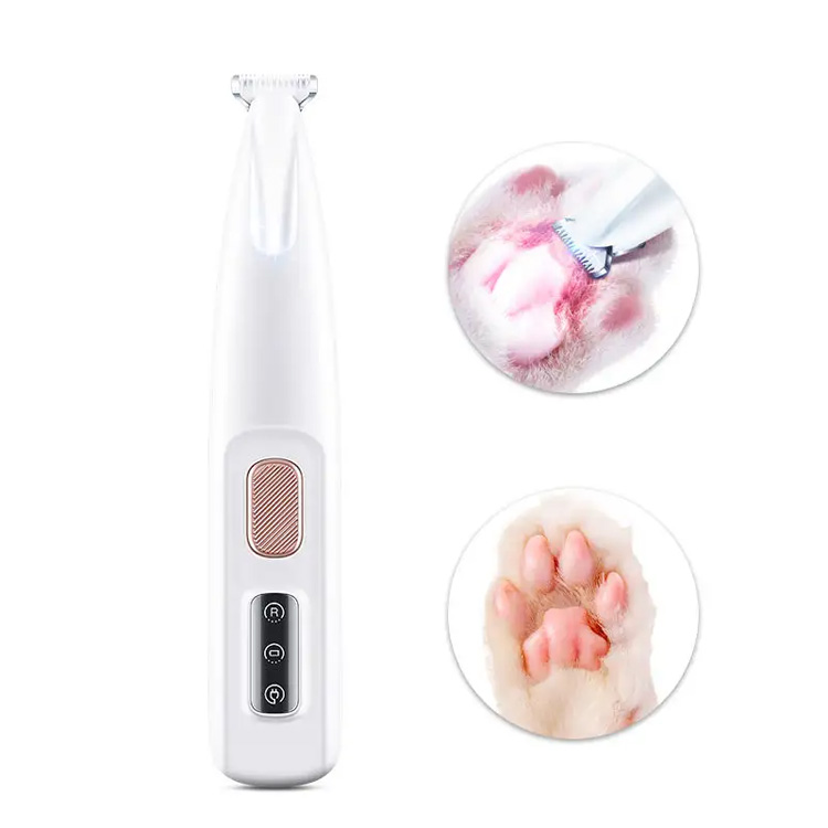Nowy wodoodporny zwierzak LED LED PA Dog Paws Hair Hair Hair Clipper