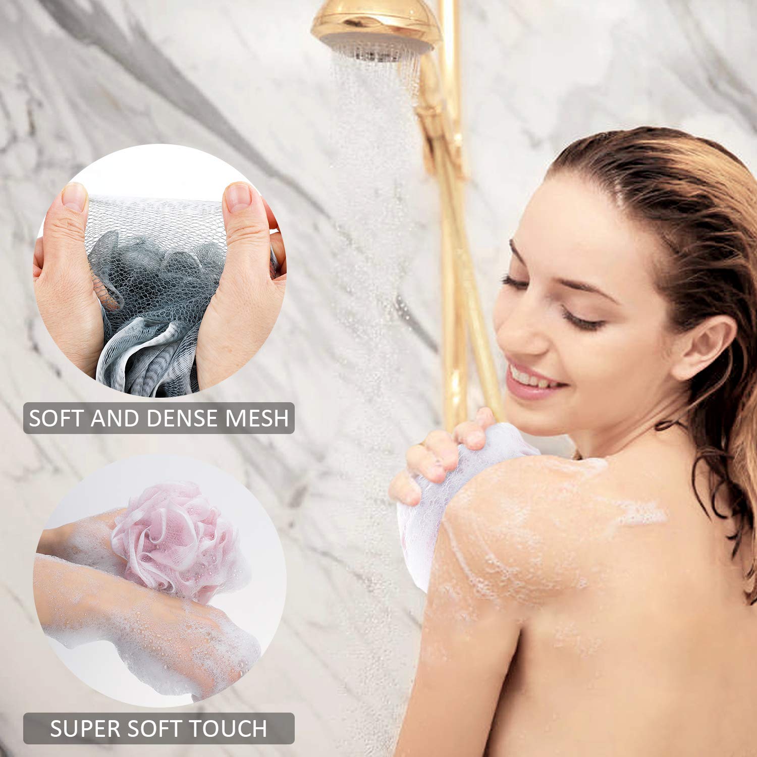 Gąbka prysznicowa Perfect Mesh Body Scrubber Loofahs