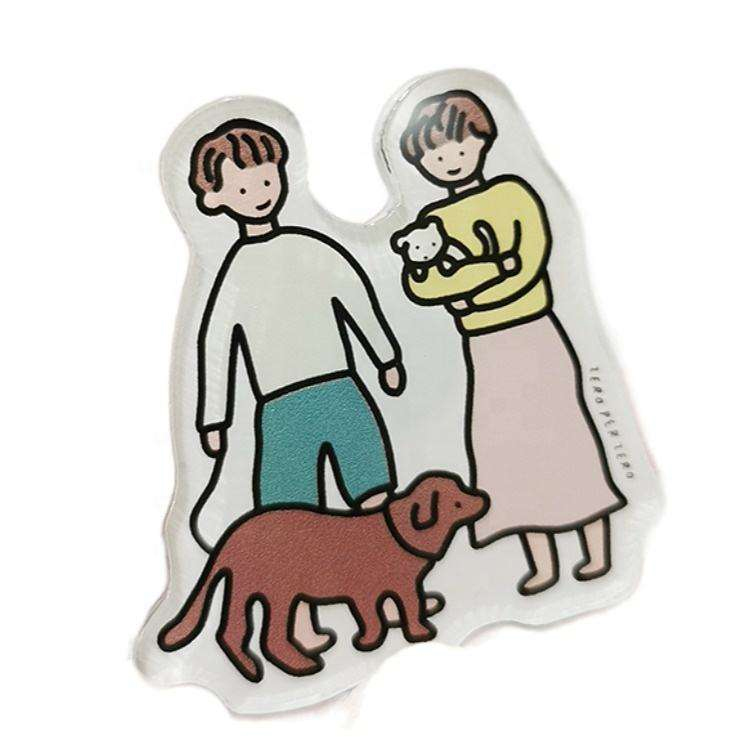 Przezroczyste kreatywne akrylowe naklejki magnetyczne na lodówkę